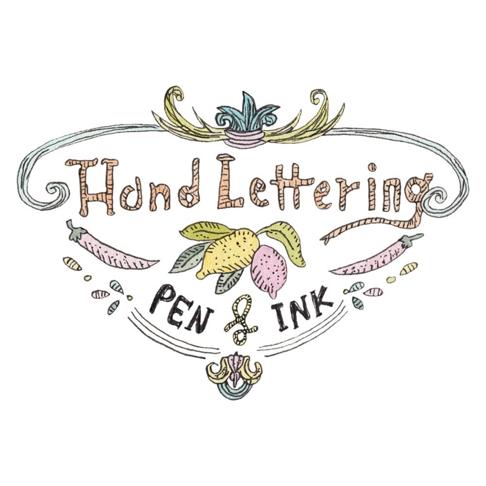 Hand Lettering - Ruba Saqr Art & Illustration | Italian-style hand lettering illustration, pen and ink illustration, watercolour and ink illustration, vintage emblem illustration